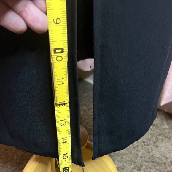 VTG Clues Collections 14P Black Midi Dress Floral Embroidery  Simi to Formal Y2K - Picture 11 of 14